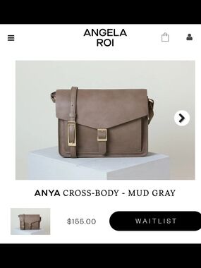 Angela Roi Anya Crossbody Bag in Mud Gray Taupe